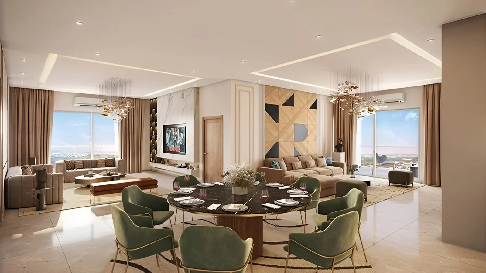 Pine-Forest-Apartment-in-Bangalore-Dining Area